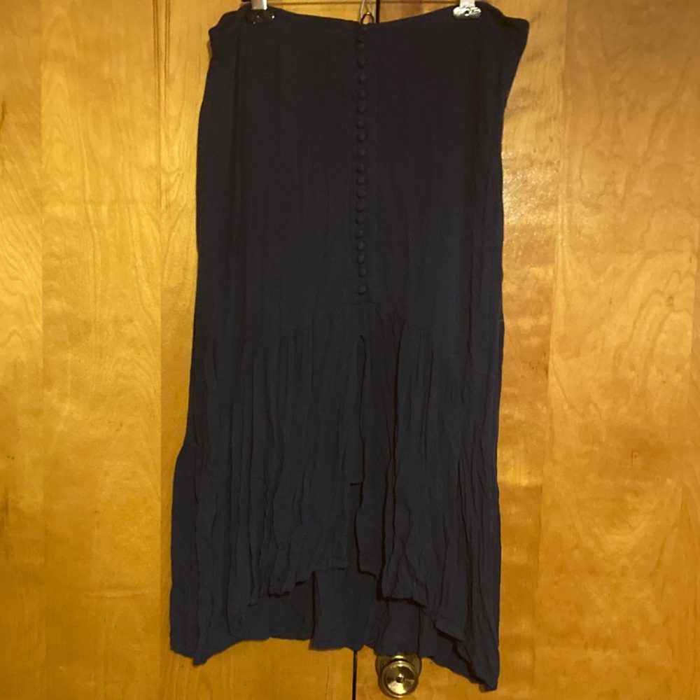The Pyramid Collection Large Deep Blue High-Low Skirt